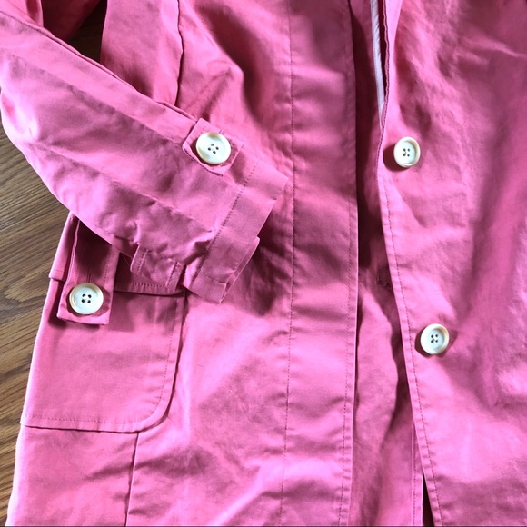 Pink Cotton Rain Trench coat - Picture 3 of 8